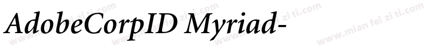 AdobeCorpID Myriad字体转换